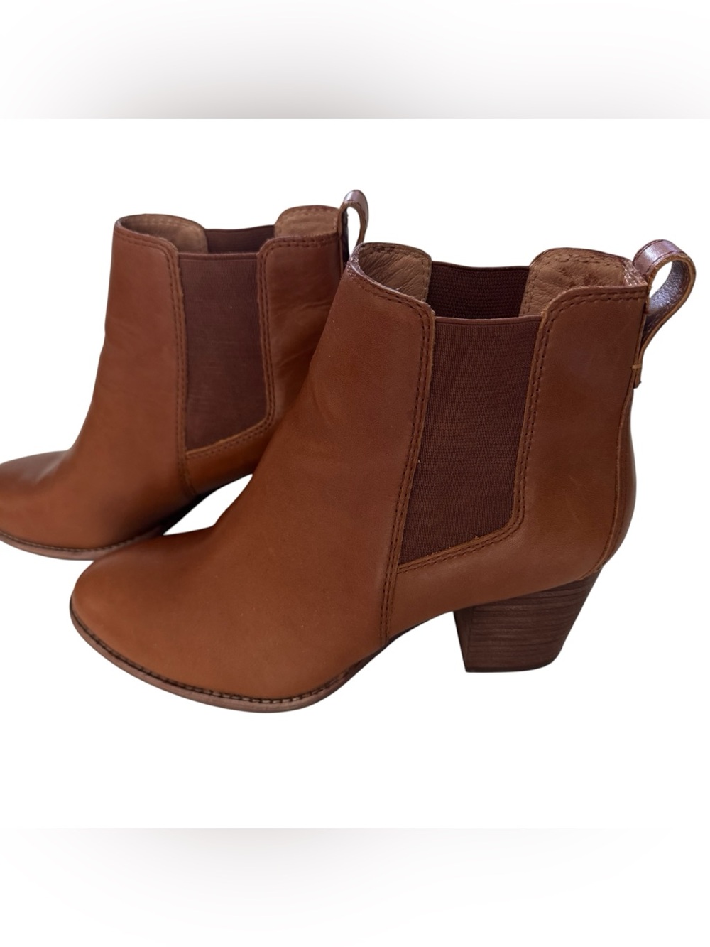 Madewell Regan Brown Boots size 8 Leather English Saddle Chelsea bootie